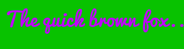 Image with Font Color C000FF and Background Color 08C200